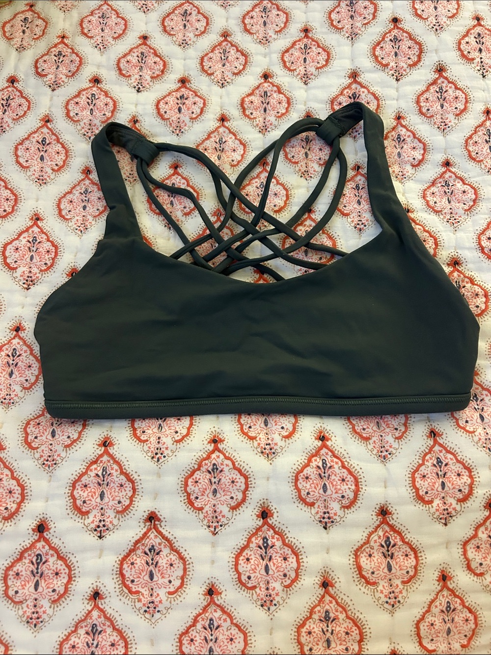 Lululemon Green Strappy Back Sports Bra
